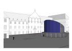 Gestaltungsentwurf des Pavillons<br />© Thöner von Wolffersdorff GbR, Augsburg<br /><br />In einem modernen Holzrundbau im Klostergarten werden die Besucherinnen und Besucher in die Gedanken, Träume und Sehnsüchte des Königs entführt. Seine gebauten und ungebauten Träume werden dort theatralisch in Szene gesetzt. Im Tal zwischen Kloster Ettal und dem Plansee hätte Ludwig II. am liebsten einen unglaublichen Schlösserpark geschaffen – auch Klein-Versailles sollte hier enstehen; weil das Tal zu schmal war, baute es Ludwig II. auf Herrenchiemsee.