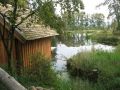 Dort steht das neuerrichtete Bootshaus ...